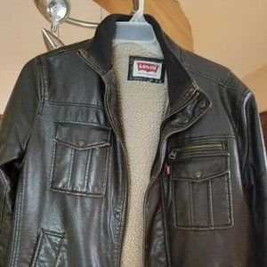 Levis leather coat. Mens medium